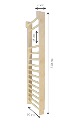 Espaldera de madera de dos cuerpos